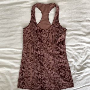 Lulu cool racerback tank snake print size 8